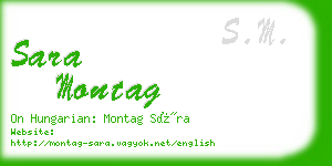 sara montag business card